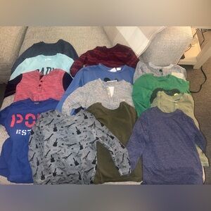 Lot of 13 boys size 2t long sleeved shirts